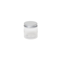 PET Boîte ronde avec couvercle à vis et cache en EPE (100 ml.).