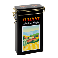 Tuscany boîte à café rectangulaire d’une capacité de 500 g pourvue d’un fermeture par clip